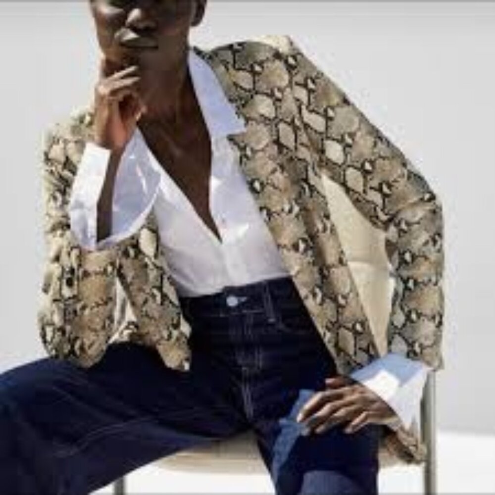 Zara Snakeskin Blazer